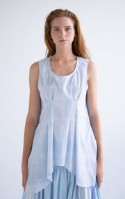 Layered Sleeveless Shirt in Blue