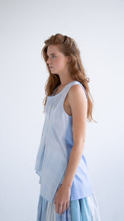 Layered Sleeveless Shirt in Blue