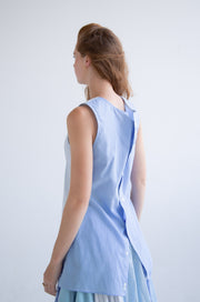 Layered Sleeveless Shirt in Blue