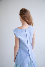 Layered Sleeveless Shirt in Blue