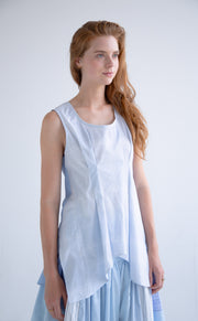 Layered Sleeveless Shirt in Blue