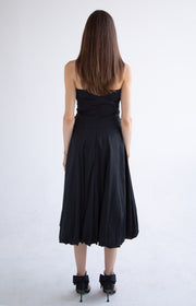 Side Button Detail Dress in Black