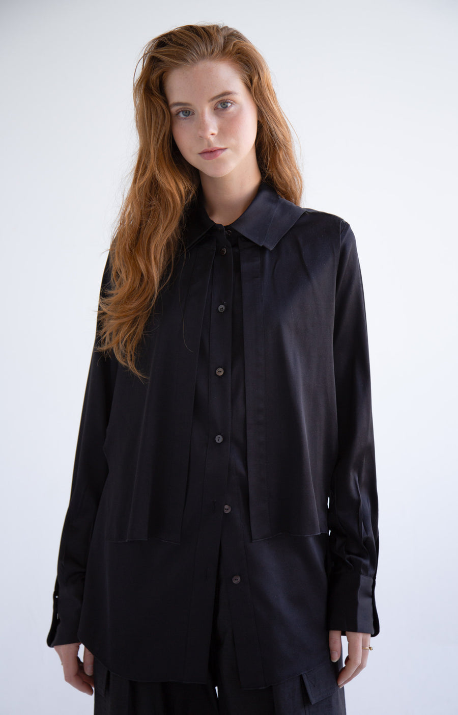 Layered Shirt in Black